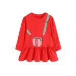 Jumping Meters 2-7T Long Sleeve Girls Bag Print T Shirts With Skirts For 2-7 Years Children's Blouses Kids Tees Tops Autumn Wear