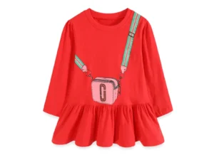Jumping Meters 2-7T Long Sleeve Girls Bag Print T Shirts With Skirts For 2-7 Years Children's Blouses Kids Tees Tops Autumn Wear