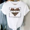 Leopard Print Explosive European and American Leopard Print Print Dress Blouse Women's T-shirt Oversized T Shirt Tops - Image 3