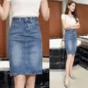 Skirts For Women Midi Denim To Knees Length Womens Skirt Casual Trend A Line Streetwear Offer Youthful Emo Jeans Y2k V Clothing - Image 4