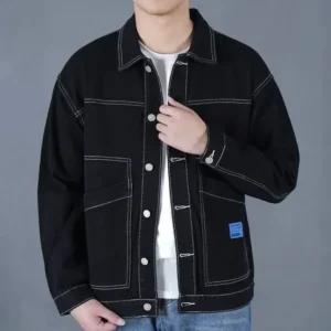 Denim Jackets Man Blazer Cargo Black Jeans Coat for Men Clothing Outwear Fast Delvery Cheap Price Stylish Branded Fashion New In - Image 3