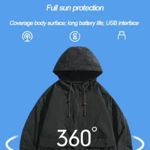Summer Ice Cool Jacket Men & Women Air Fan Clothing UV Sun Protection Lightweight Outdoor Clothes Windproof Cooling Apparel Coat - Image 5