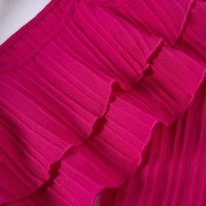2024 Summer Hot Selling Casual Fashion Set for Girls Solid Color Strap Pants Wave Stripe Fashion Style for Daily Wear - Image 5