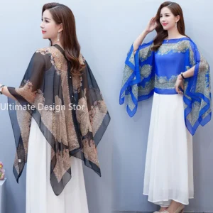 Woman Fashion Beach Dress Blouses Sun Protection Cardigan Summer Beach Holiday Cardigan Women Long Blouses Tops - Image 4
