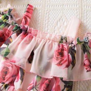 1-5 Year Baby Girl Floral Fashion Dress Little Girl Birthday Party Dress Summer Sling Dress Toddler Kids Causal Princess Dresses - Image 3