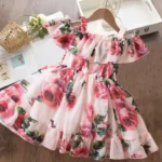 1-5 Year Baby Girl Floral Fashion Dress Little Girl Birthday Party Dress Summer Sling Dress Toddler Kids Causal Princess Dresses