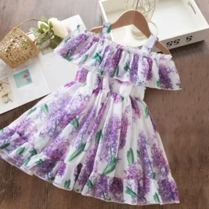 1-5 Year Baby Girl Floral Fashion Dress Little Girl Birthday Party Dress Summer Sling Dress Toddler Kids Causal Princess Dresses - Image 7
