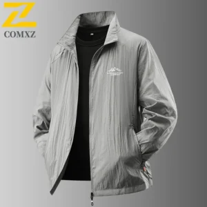 2025 Men's Summer Sun Protection Jacket Ultra-Light Thin Skin-Friendly Breathable UV Proof Fishing Ice Silk Sunscreen Coat - Image 3