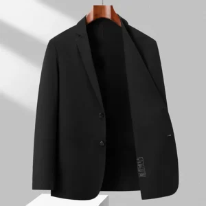 High-end suit men's Spring/Summer 2025 new business casual embossed seamless high-end feel ice silk suit sun-protective jacket - Image 3
