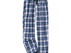 Men's 100% Cotton Plaid Pajama Sleeping Pants, Long Plaid Print Sleepwear Pajama Pants with Elastic Waist Homewear