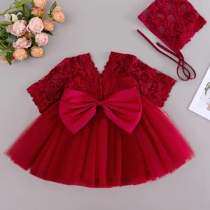 High Quality Bow Wholesale Fancy Wedding Beautiful Fashion Cute Baby Girls Flower Baby Girl Dress New Design