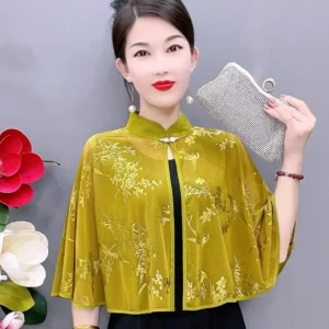 Tops Streetwear Party Vintage Casual Elegant Outerwear Cloak Summer Capes Ponchos Coats Fashion Clothes Women Clothing - Image 3