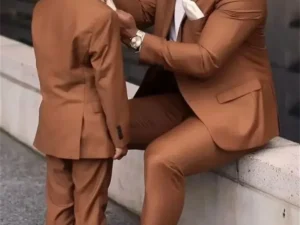 2 Pieces Dark Brown Men Suits For Wedding Tuxedos back vent Groom Wear Clothing Business Party Formal mens suit Outfits Sets