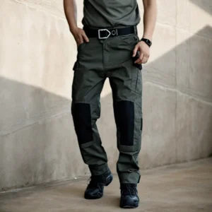 Wear-Resistant Outdoor Tactical Pants Mens Casual T-shirt Cargo Trousers Multi-pocket Waterproof Pant Hiking Training Workwear - Image 3
