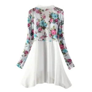 2024 Women Long Chiffon Blouse Shirts Female Cardigan Sunscreen Shirts Floral Printed Ladies Blouses Jackets 5 Colors - Image 5