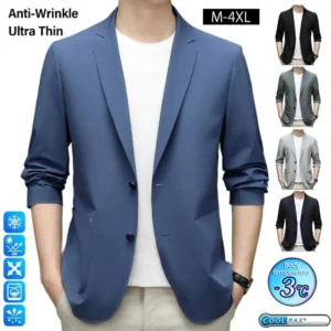 Korean Men's Suit Male Casual Slim Fit Business Jacket Spring Autumn Anti-Wrinkle Versatile Ultra-Thin Breathable High-Elastic