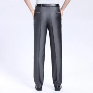 2025 Men Business Silk Suit Pant Plus Size 29-56 Spring Summer New Fashion Formal Men Casual Pant Buckle Trousers For Male