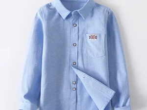 Boys Girls White Shirts for Students Uniform Long Sleeve Cotton Blouse Teenagers School Clothes Formal Wear 4 6 8 10 12 Years