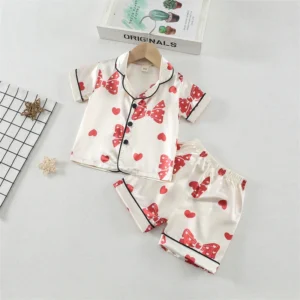 New Summer Baby Girls Clothes Suit Children Sleepwear Shirt Shorts 2Pcs/Sets Infant Pajamas Kids Clothing Toddler Casual Costume - Image 7