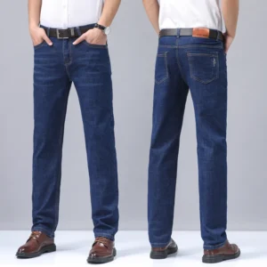 Men's Denim Jeans Thin Summer Straight Business Soft Fashion New High Quality Pants New Arrivals Dropship OL Work Trousers - Image 3