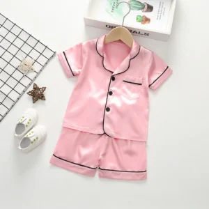New Summer Baby Girls Clothes Suit Children Sleepwear Shirt Shorts 2Pcs/Sets Kids Boys Pajamas Toddler Costume Infant Tracksuits - Image 4
