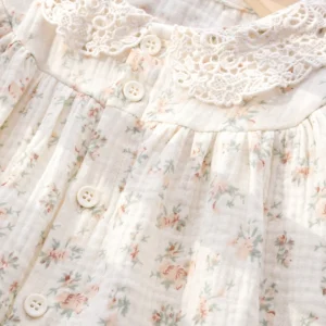 Children Clothing Girls Korean Style Floral Fresh Shirt Baby Foreign Lace Shirt Spring New Long-sleeved Shirt - Image 6