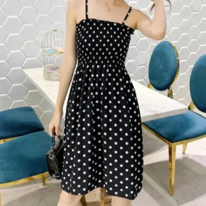 Summer Mini Dresses Fashion Female Elastic High Waist Casual Spaghetti Strap Sleeveless Dress Women Chiffon Dresses Vestidos - Image 7