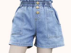 Children Jeans Boys Girls Cotton Shorts Splice Stretch Denim shorts Korean Teenage Trousers Wear Kids Clothing DenimRipped
