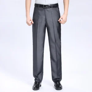 2025 Men Business Silk Suit Pant Plus Size 29-56 Spring Summer New Fashion Formal Men Casual Pant Buckle Trousers For Male - Image 3