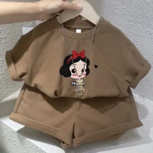 Summer Baby Girl Boy Clothes Set Children Disney Daisy Printing T-shirt and Short Two Pieces Suit Kid Shorts Sleeve Tracksuit - Image 5