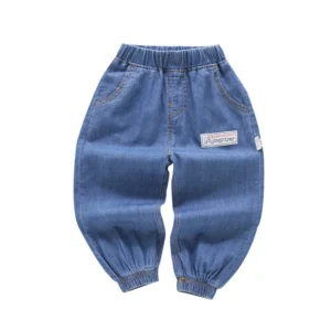 2024 Spring and Autumn Boys Fashion Casual Label Lantern Pants Mosquito proof Pants/Jeans 1-6 Years Old - Image 4