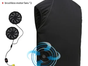 Men Summer Air Conditioning Clothing Fan Cooling Vest 2022 New USB Charging Cooling Sport Man Outdoor Solid Color Coat Plus Size