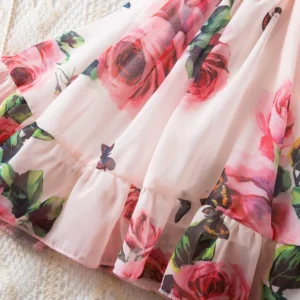 1-5 Year Baby Girl Floral Fashion Dress Little Girl Birthday Party Dress Summer Sling Dress Toddler Kids Causal Princess Dresses - Image 4