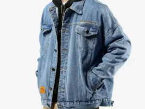 Jeans Coat for Men Overcoat with Embroidery Denim Jackets Man Blue Joker Large Size Cheap Price Stylish Y2k Vintage Original G L
