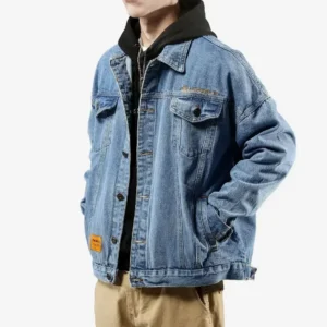 Jeans Coat for Men Overcoat with Embroidery Denim Jackets Man Blue Joker Large Size Cheap Price Stylish Y2k Vintage Original G L