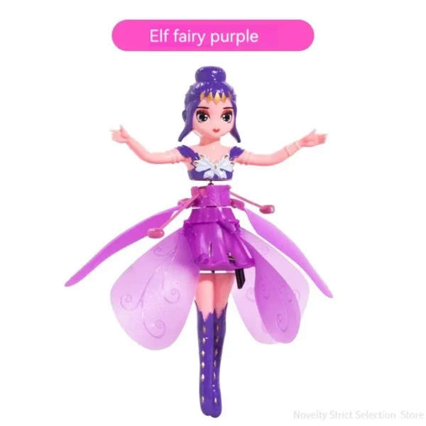 Little Princess Rotating Luminous Helicopter Doll Dancing Plane Gesture Induction Flying Toy Christmas Gift Holiday Gift - Image 3