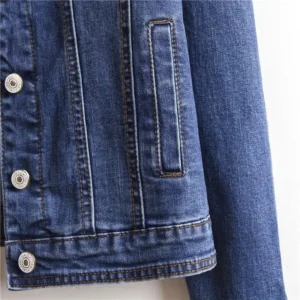 2024 Autumn Women's Casual Denim Jacket Jacket Women's Long-Sleeved Single-Breasted Jeans Jacket Women's Short Top - Image 7