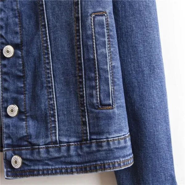 2024 Autumn Women's Casual Denim Jacket Jacket Women's Long-Sleeved Single-Breasted Jeans Jacket Women's Short Top - Image 7