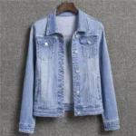 2024 Autumn Women's Casual Denim Jacket Jacket Women's Long-Sleeved Single-Breasted Jeans Jacket Women's Short Top
