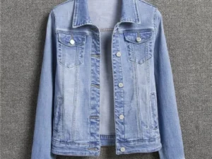 2024 Autumn Women's Casual Denim Jacket Jacket Women's Long-Sleeved Single-Breasted Jeans Jacket Women's Short Top