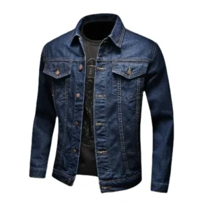 Jeans Coat for Men Blue Autumn Slim Fit Denim Jackets Man Cheap Price Stylish Designer Vintage Cowboy Loose Winter Outerwear Low - Image 7