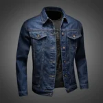 Jeans Coat for Men Blue Autumn Slim Fit Denim Jackets Man Cheap Price Stylish Designer Vintage Cowboy Loose Winter Outerwear Low