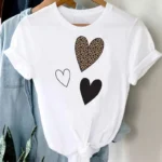 Leopard Print Explosive European and American Leopard Print Print Dress Blouse Women's T-shirt Oversized T Shirt Tops
