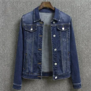 2024 Autumn Women's Casual Denim Jacket Jacket Women's Long-Sleeved Single-Breasted Jeans Jacket Women's Short Top - Image 4