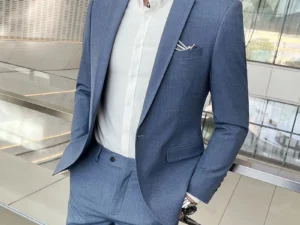 Men's Stylish Handsome Solid Color Suit Two-Piece Set M-4XL High Quality Formal Casual Banquet Fit Trousers Included