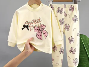 New Kids Boys Girls Pure Cotton Pajamas Cute Cartoon Long Sleeve Pyjamas Toddler Baby Autumn Sleepwear Children's Clothing Sets