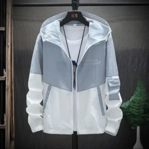 Summer Hooded Jacket Men Women Waterproof Sun Protection Clothing Fishing Hunting Clothes Quick Dry Skin Patchwork Windbreaker - Image 3