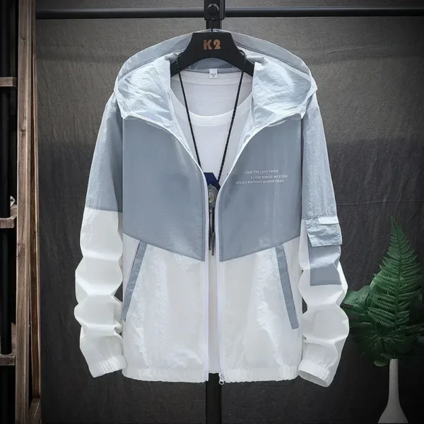Summer Hooded Jacket Men Women Waterproof Sun Protection Clothing Fishing Hunting Clothes Quick Dry Skin Patchwork Windbreaker - Image 3