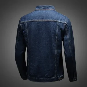 Jeans Coat for Men Blue Autumn Slim Fit Denim Jackets Man Cheap Price Stylish Designer Vintage Cowboy Loose Winter Outerwear Low - Image 3