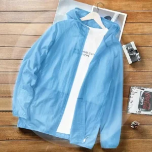 1PC outdoor ice silk elastic ultra-thin clothing, sun protection jacket, beach top waterproof, lightweight, and UV resistant - Image 5